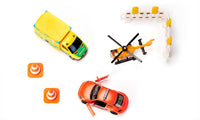 Set cadou ambulanta Volkwagen Beetle, Mercedes Sprinter, elicopter SIKU 6332