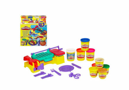 Set Plastilina Barbecue cu 4 borcanase plastilina cadou Play-Doh Hasbro