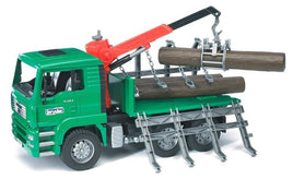 Camion MAN TGA pentru transport lemne cu macara si 3 busteni Bruder® 02769