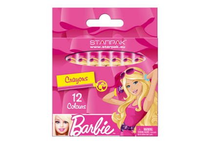 Set 12 creioane cerate Barbie