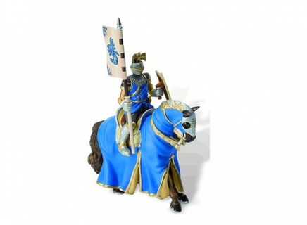 Figurina Cavaler in turnir pe cal (albastru) Bullyland