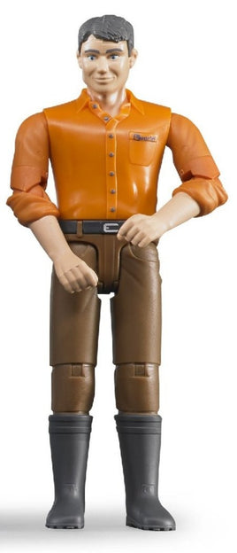 Figurina barbat cu camasa portocalie Bruder® bworld® 60007
