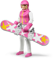Figurina femeie blonda cu snowboard Bruder® bworld® 60420