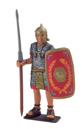 Figurina legionar roman cu lance si scut Bullyland 56355, inaltime 8 cm