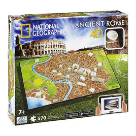 Joc educativ puzzle 4D Roma Antica National Geographic 4D Cityscape 570+ piese, 7+ ani