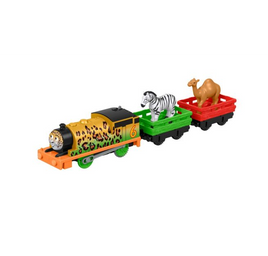 Jucarie Trenulet Locomotiva Percy leopard cu 2 vagoane zebra si dromader Thomas & Friends™ TrackMaster™ Fisher-Price® FXX56