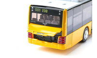 Jucarie metalica autobuz urban cu burduf MAN Lions City SIKU 3736, Lungime 36 cm