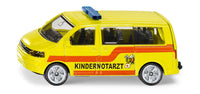 Jucarie metalica Volkswagen T5 Multivan ambulanta doctor copii urgente SIKU 1462 Scara 1:55
