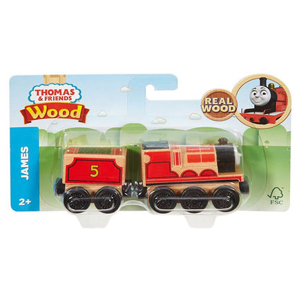 Locomotiva din lemn James cu vagon Thomas & Friends™ Wooden Railway FHM40