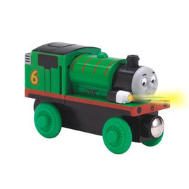 Locomotiva din lemn Percy cu lumina si sunete Thomas & Friends™ Wooden Railway Early Engineers™ Learning Curve LC99042