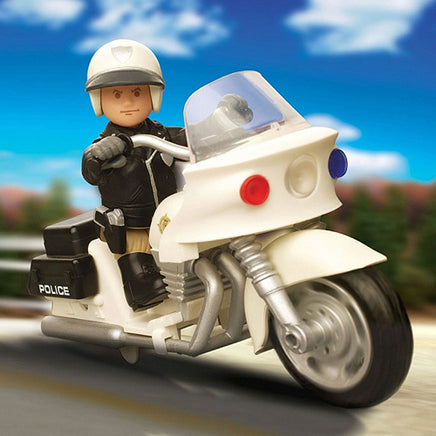 Politistul Dean cu motocicleta Mighty World® Emergency