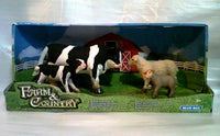Set 4 figurine animale domestice vacuta vitel oaie miel  BBI Farm & Country
