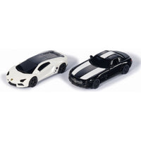 Set cadou Mercedes SLS AMG si Lamborghini Aventador Black & White Special Edition SIKU 6308
