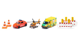 Set cadou ambulanta Volkwagen Beetle, Mercedes Sprinter, elicopter SIKU 6332