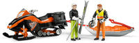 Figurina barbat schior cu snowmobil si accesorii Bruder® 63100