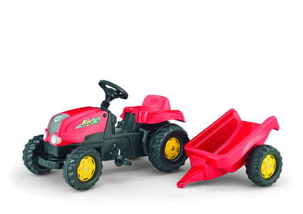 Tractor rosu cu pedale si remorca Rolly Toys® 012121 