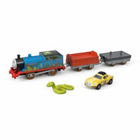 Trenulet Locomotiva motorizata Thomas cu 2 vagoane si masinuta Ace the Racer™ Thomas & Friends™ TrackMaster™ FJK55 BMK93