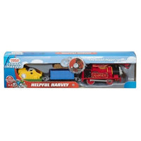 Trenulet locomotiva motorizata Harvey Helpful cu 2 vagoane Thomas & Friends™ TrackMaster™ FJK53 BMK93