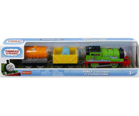 Trenulet locomotiva motorizata Percy and the Tanker cu doua vagoane Thomas & Friends™ Fisher-Price® GYW13